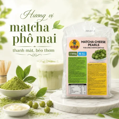 Trân châu matcha nhân phomai
